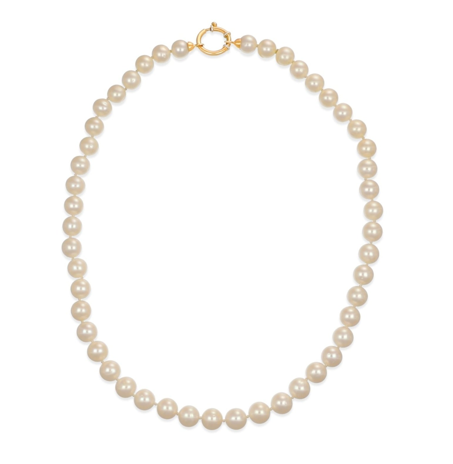 Collana in oro giallo 18k e perle naturale akoya