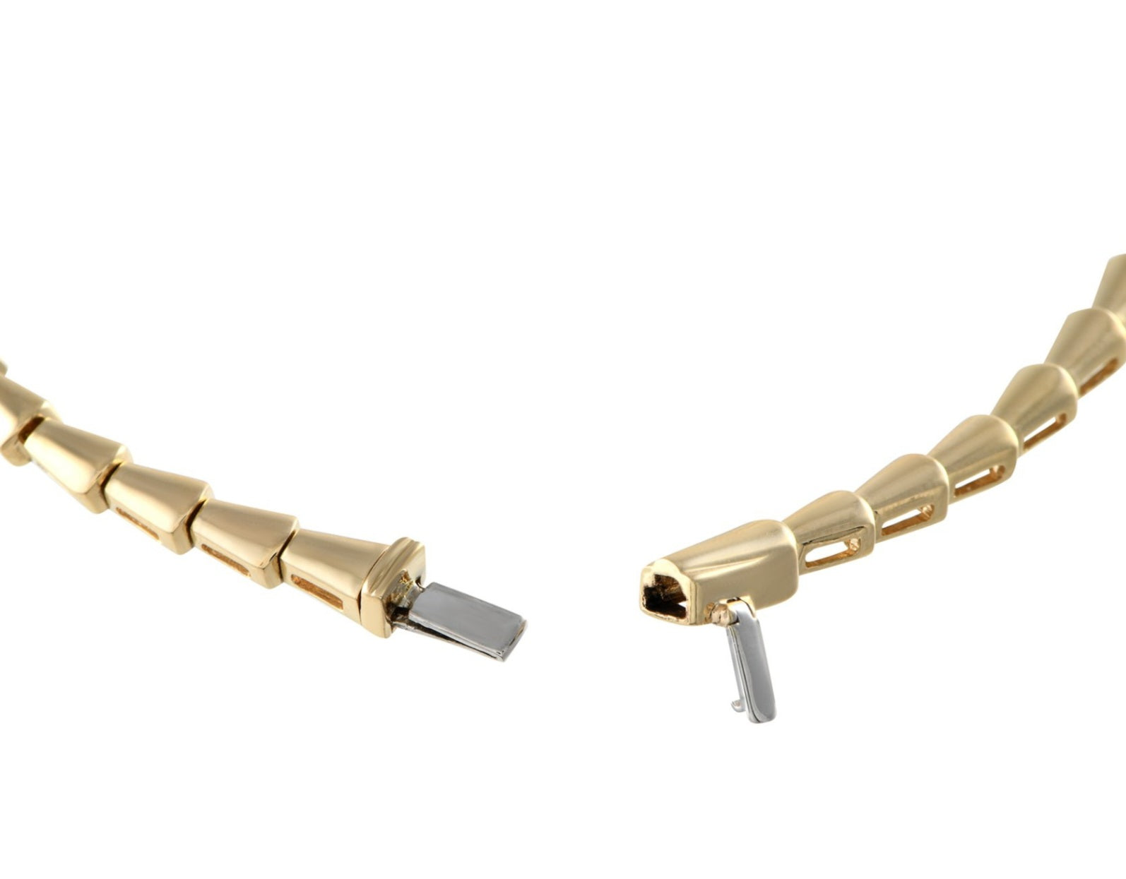 Collana serpente in oro giallo 18k e diamanti naturali 2.50ct