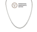 Collana tennis in oro e diamanti naturali 13ct certificato IGI