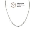 Collana tennis in oro e diamanti naturali 13ct certificato IGI