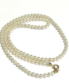 Collana in oro giallo 18k e perle naturale akoya