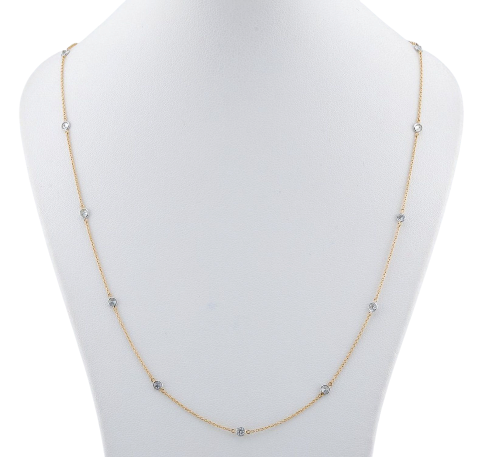 Collana in oro giallo 18k e diamanti naturali  2.80ct