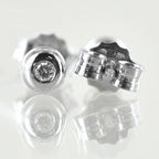 orecchini punto luce a cipollina in oro bianco 18k e 2 diamanti naturali 0,20ct