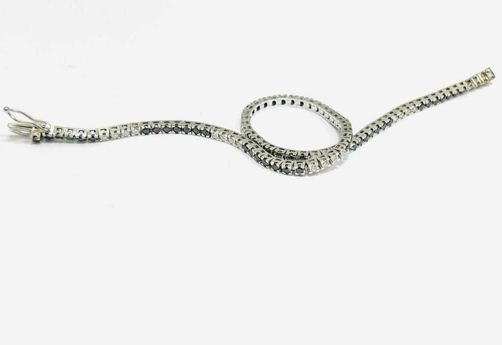 Bracciale tennis in oro bianco e diamanti naturali 5.00ct