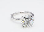 Anello solitario in oro bianco 18k e diamante naturale da 2.02 ct.  D IF