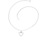 Collana cuore in oro e diamanti naturali 0.54ct