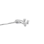 Collana con pendente trilogy con 0.30ct Diamanti Naturali  in oro bianco 18kt