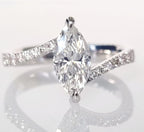 Anello - 18 carati Oro bianco - 1.15ct. tw. Diamante (Naturale)