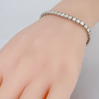 Bracciale tennis certificato HRD diamanti naturali 1,06 ct F VS1