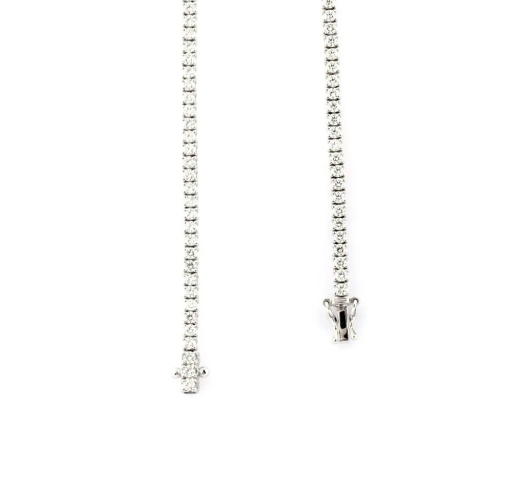 Collana tennis in oro e diamanti naturali 3.50ct certificato IGI