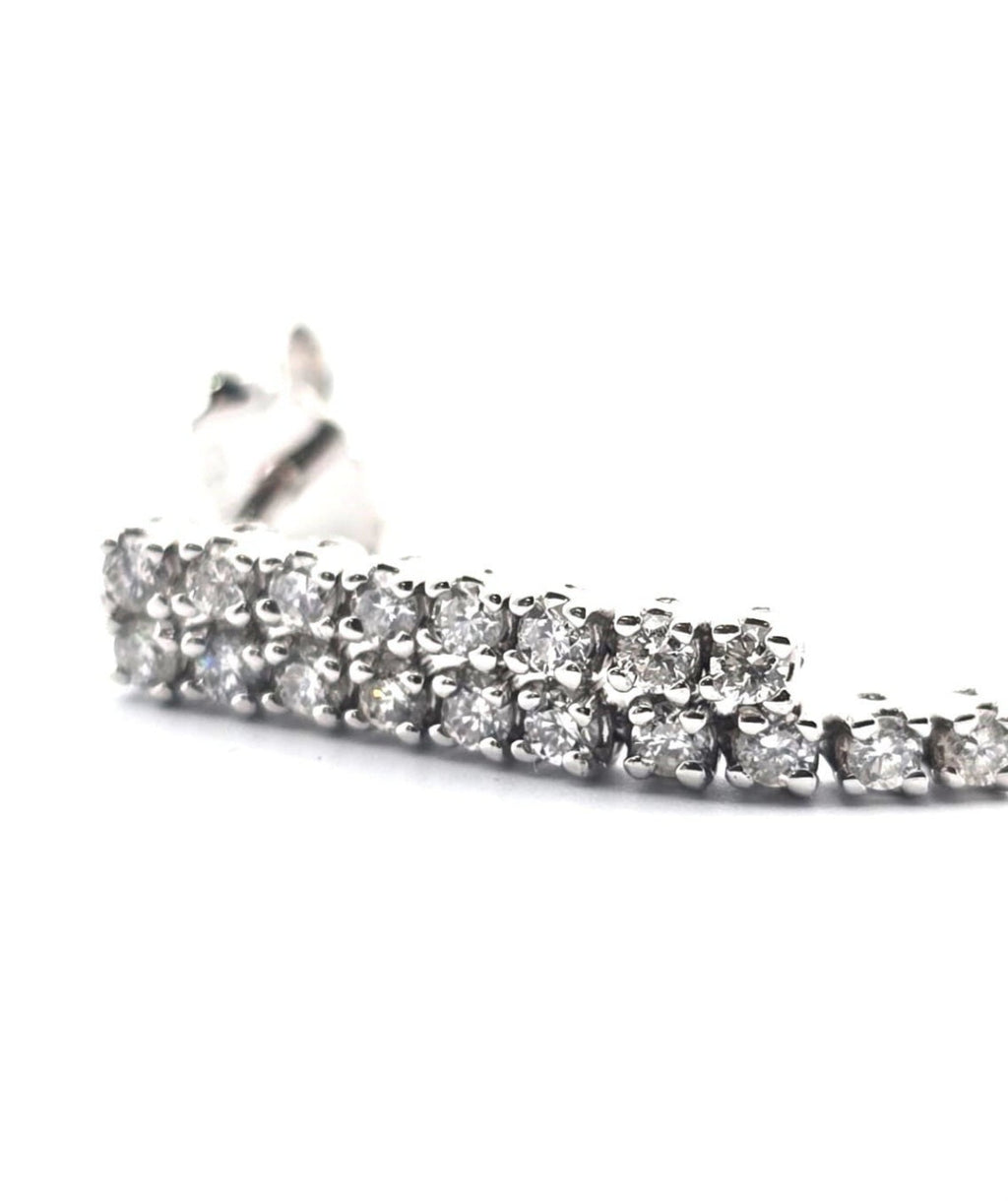 Orecchini tennis in oro bianco e diamanti naturali