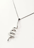 Collana con ciondolo - 18 carati Oro bianco - 0.55ct. tw. Diamante (Naturale) - Diamante