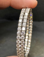 Orecchini a cerchio oro bianco 18k diamanti Naturali 10,50 ct