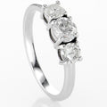 Anello Trilogy- 18 carati Oro bianco - 1.01ct. tw. Diamante (Naturale) - Diamante -D COLOR VVS1