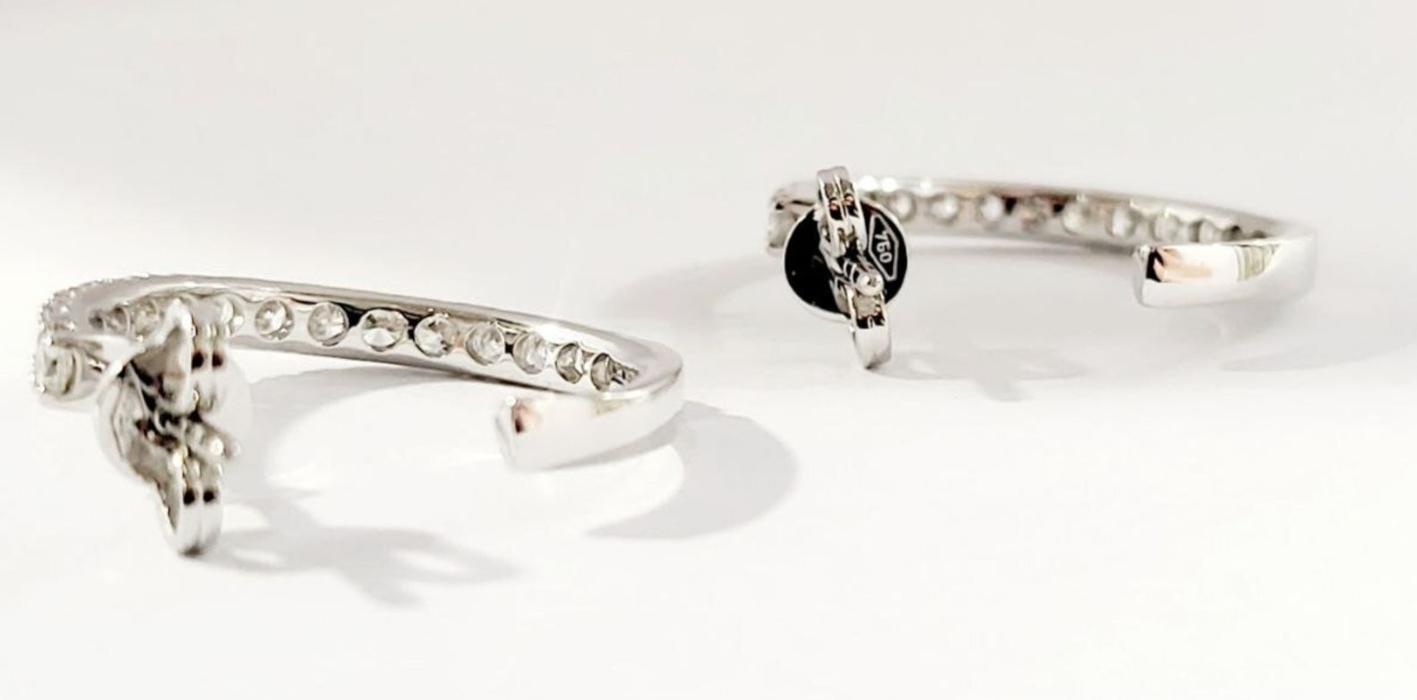 Orecchini - 18 carati Oro bianco - 1.10ct. tw. Diamante (Naturale)