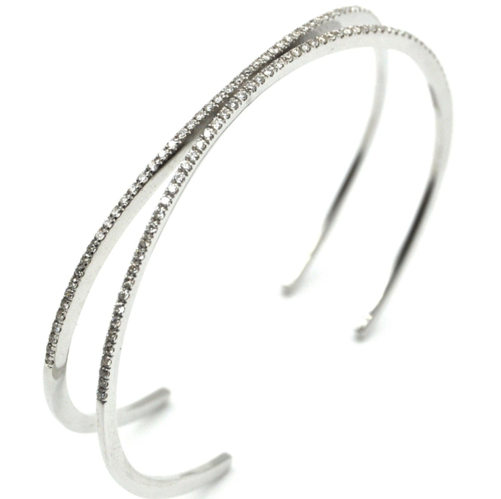 Bracciale in oro bianco 18k e diamanti naturali 1.55ct