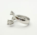 Anello trilogy , diamanti naturali 0.45ct certificato IGI D IF