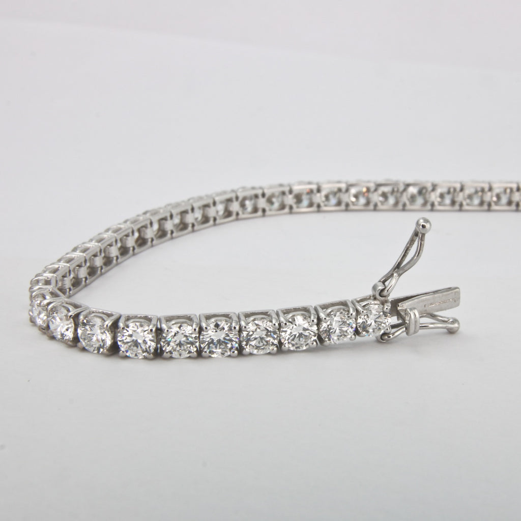bracciale tennis in oro bianco e diamanti naturali 4,00ct