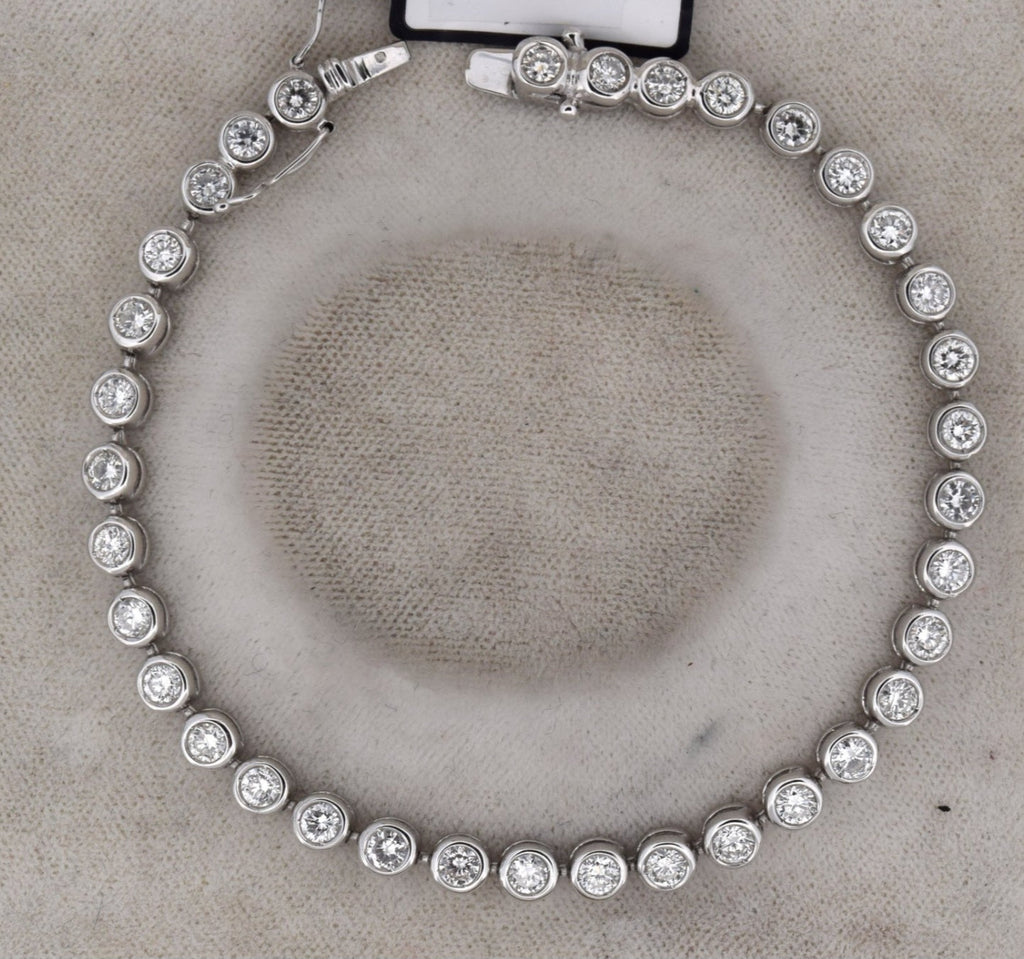Bracciale - 18 carati Oro bianco - 5.25ct. tw. Diamante (Naturale