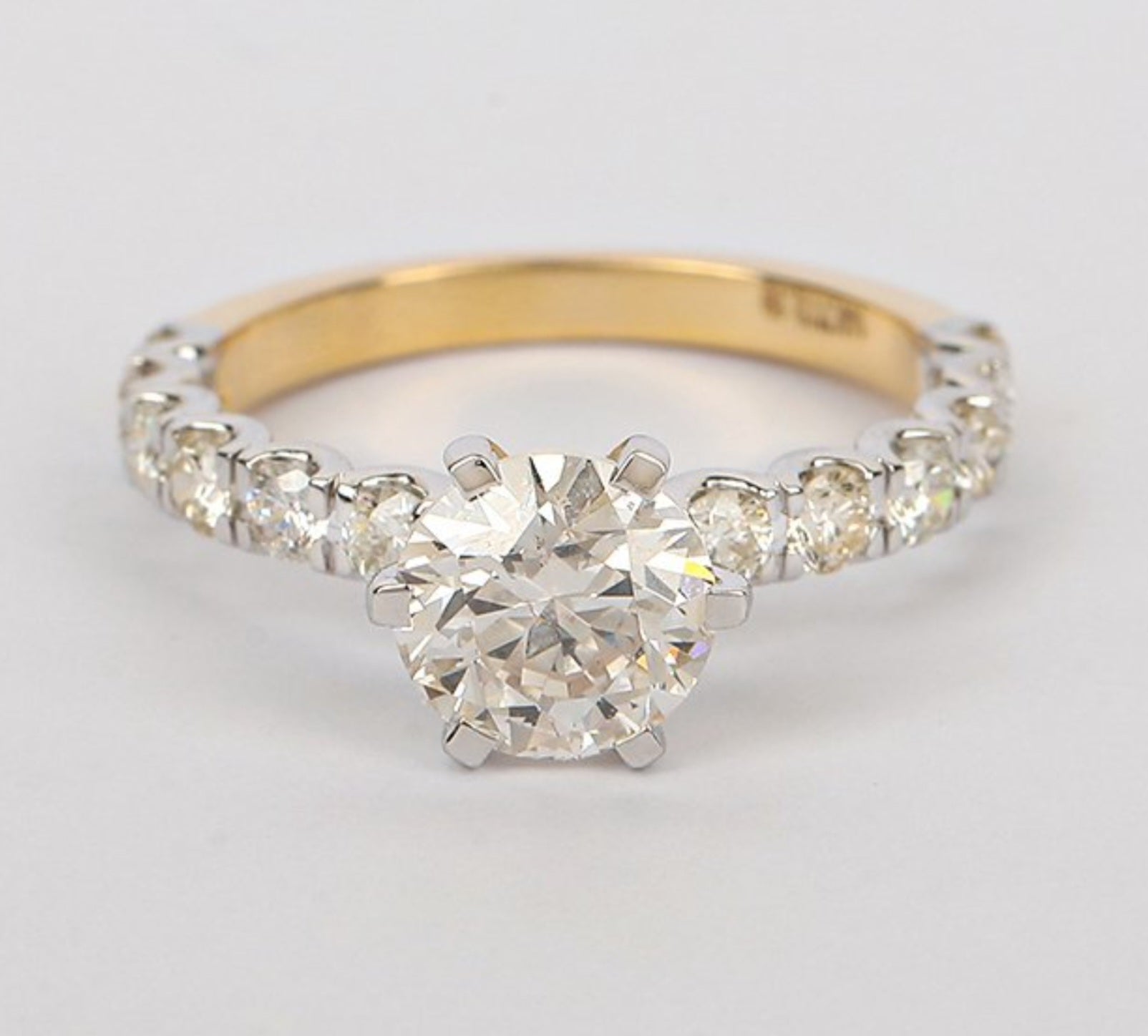 Anello di fidanzamento - 18k Oro giallo - 2.18ct. tw. Diamante (Naturale) - Diam