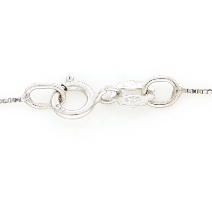 Collana con ciondolo - 18 carati Oro bianco 0.60ct  Diamante (Naturale)