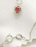 Collana in oro bianco 18k e diamanti naturali e zaffiro naturale 1.20ct