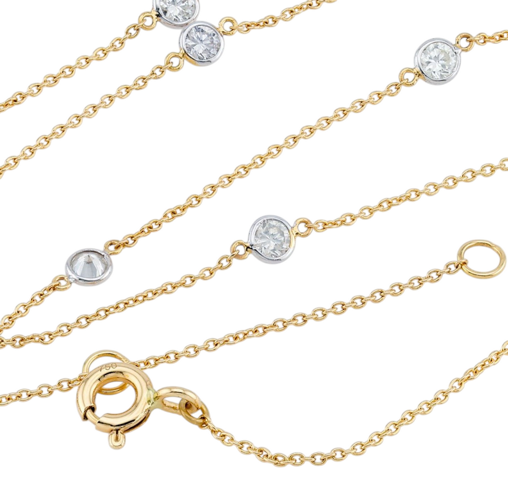 Collana in oro giallo 18k e diamanti naturali  2.10 ct