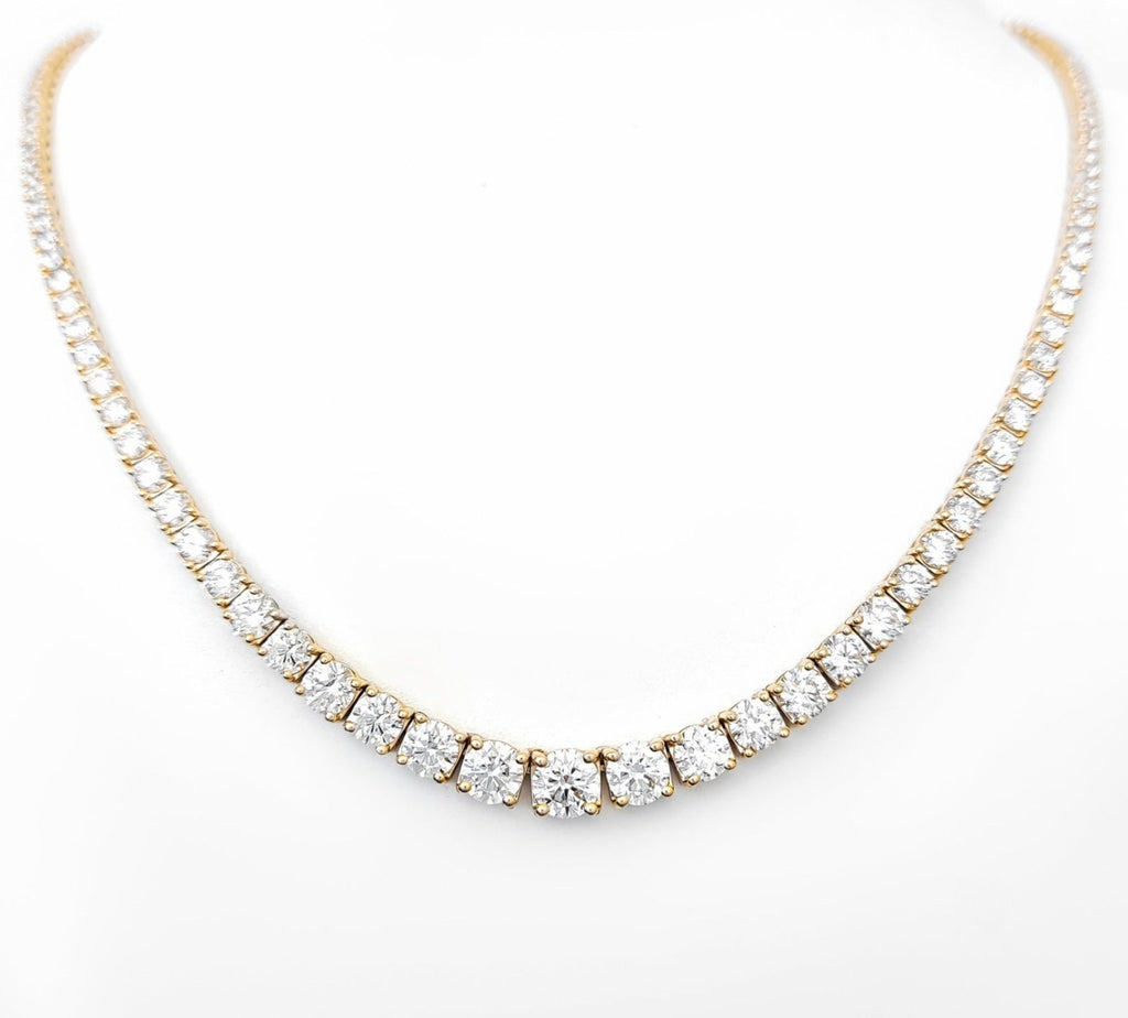 Collana - 18 carati Oro giallo, D-E/VVS - 11.43ct. tw. Diamante (Naturale)