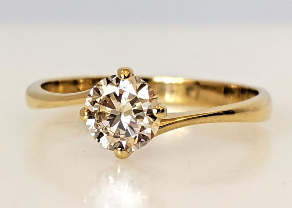 Anello di fidanzamento - 18k giallo - 0.65ct. tw. Diamante (Naturale)