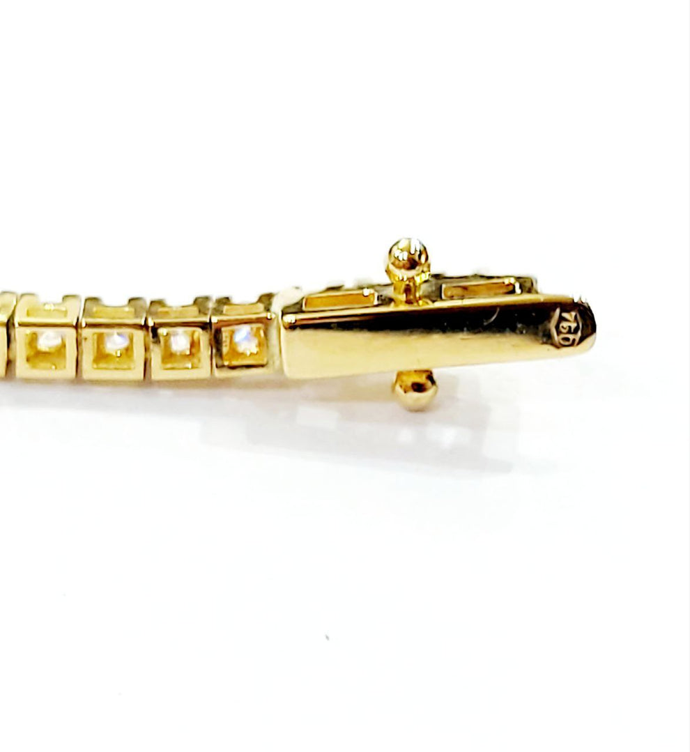 Bracciale tennis certificato HRD diamanti naturali 4,13 ct F VVS1