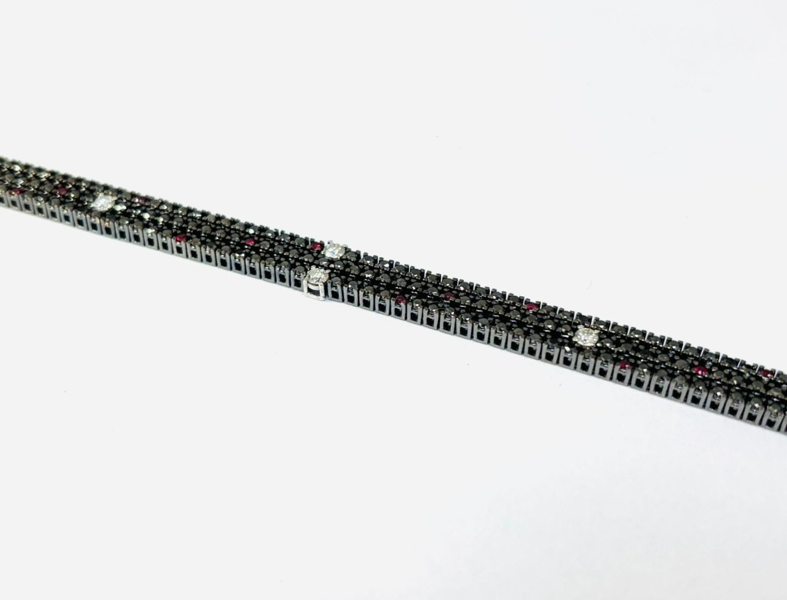 Bracciale tennis in oro bianco e diamanti naturali 9.60ct