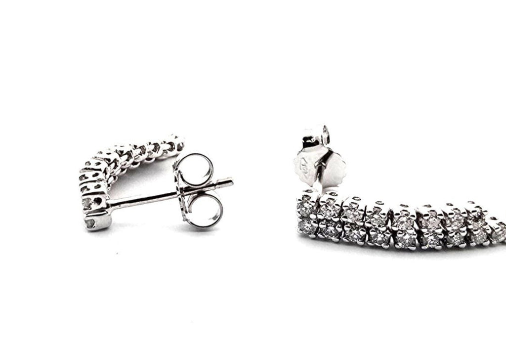 Orecchini tennis in oro bianco e diamanti naturali