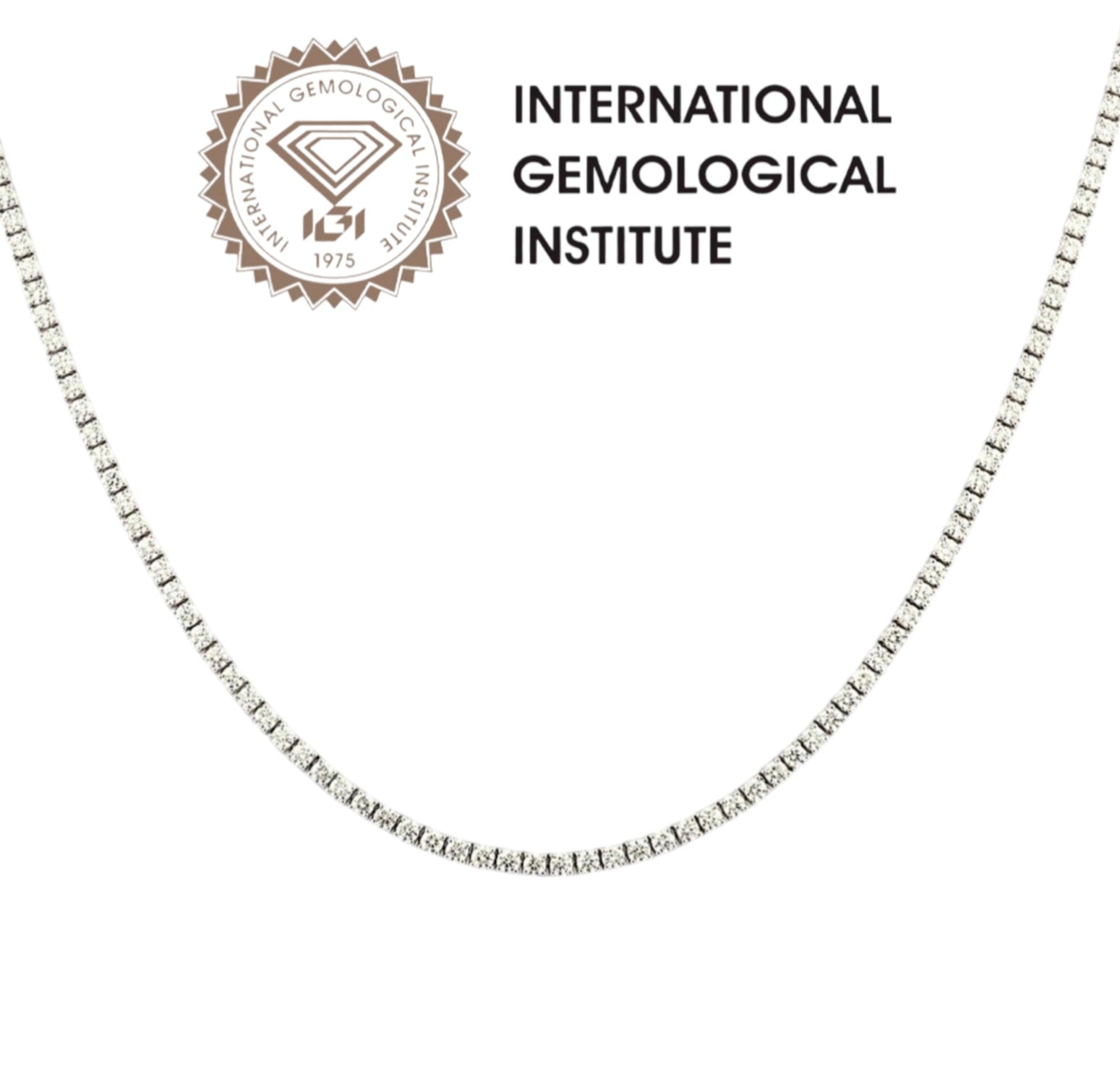 Collana tennis in oro e diamanti naturali 10.91ct certificato IGI