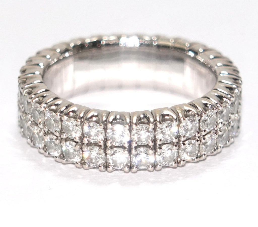 Anello - 18 carati Oro bianco - 3.08ct. tw. Diamante (Naturale) - Diamante -