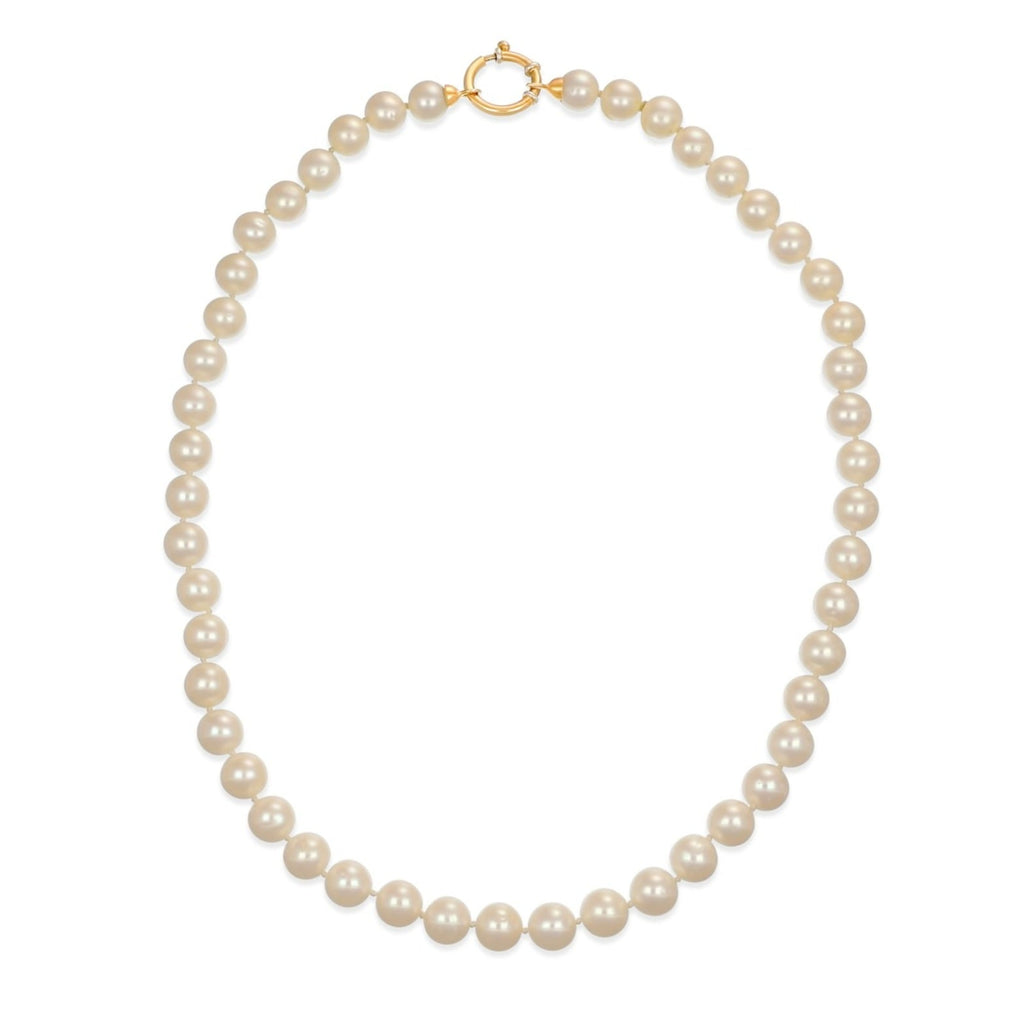 Collana in oro giallo 18k e perle naturale akoya