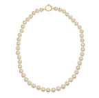 Collana in oro giallo 18k e perle naturale akoya