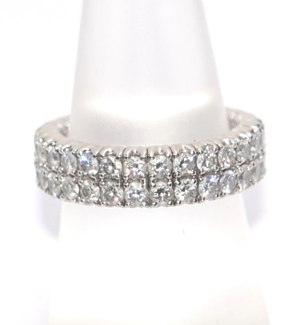 Anello - 18 carati Oro bianco - 3.08ct. tw. Diamante (Naturale) - Diamante -