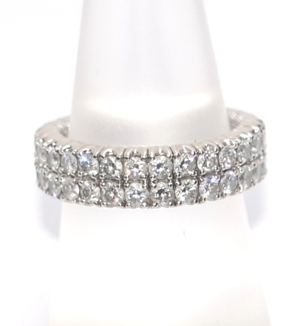 Anello - 18 carati Oro bianco - 3.08ct. tw. Diamante (Naturale) - Diamante -