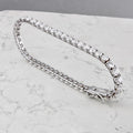 bracciale tennis in oro bianco 18k e diamanti naturali 10 ct
