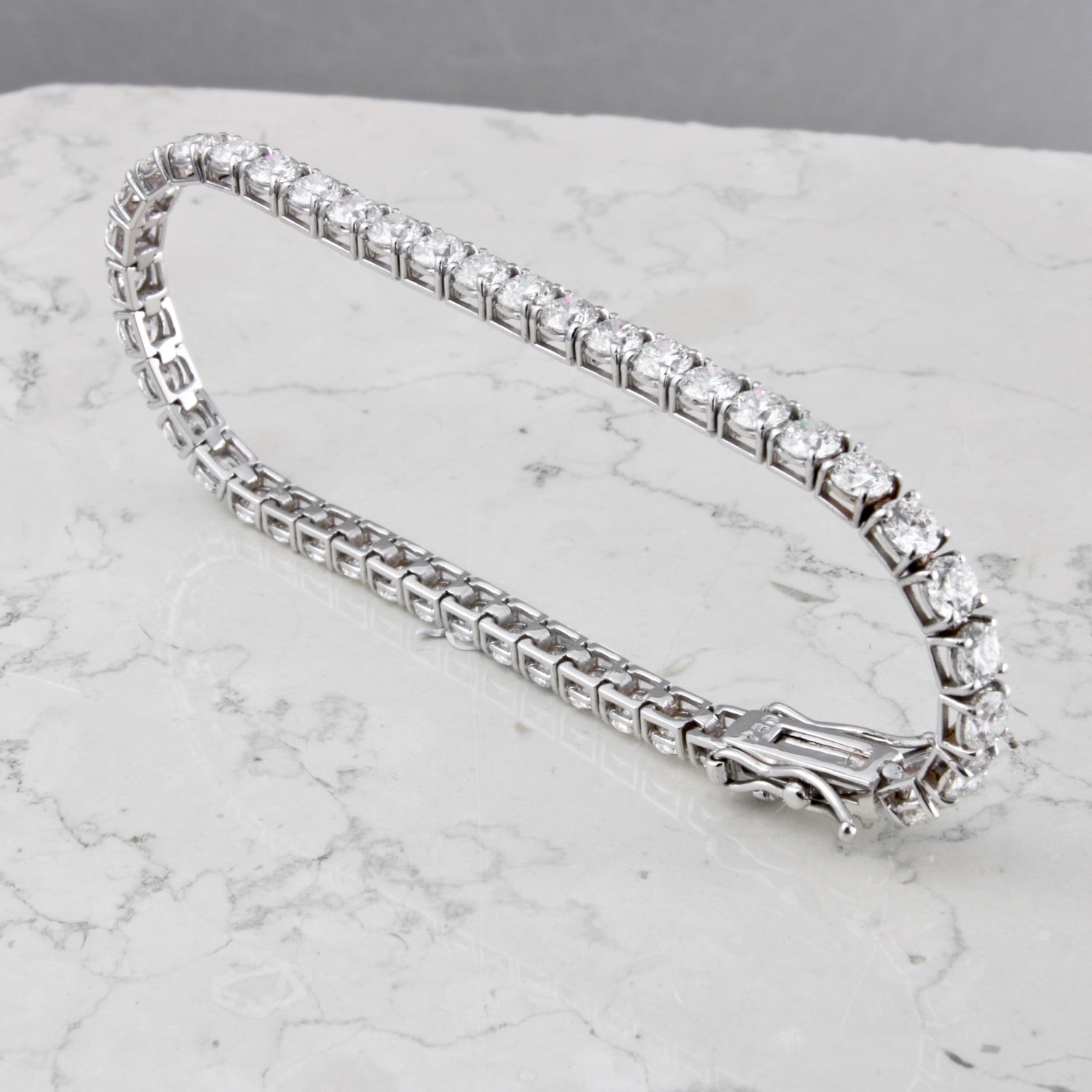 Bracciale tennis certificato HRD diamanti naturali 1,46 ct F VS1