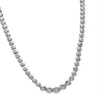 Collana tennis a cipollina in oro e diamanti naturali 6.40ct