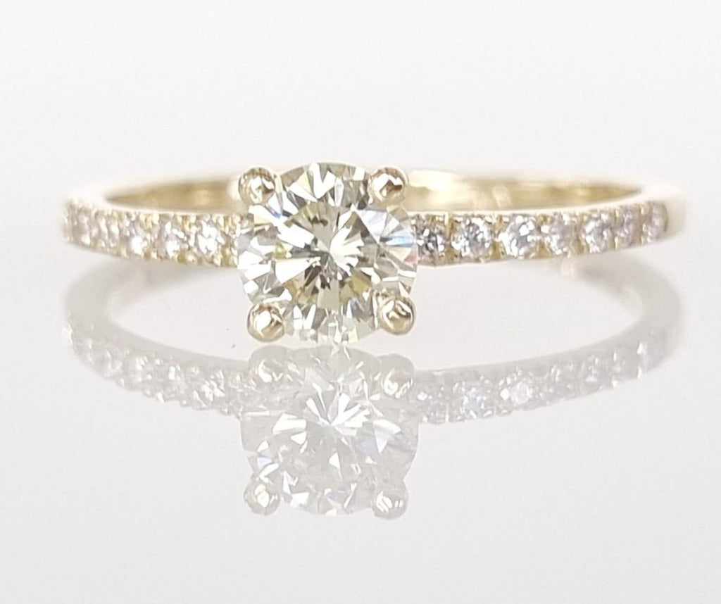 Anello di fidanzamento - 18k giallo - 1.29ct. tw. Diamante (Naturale)