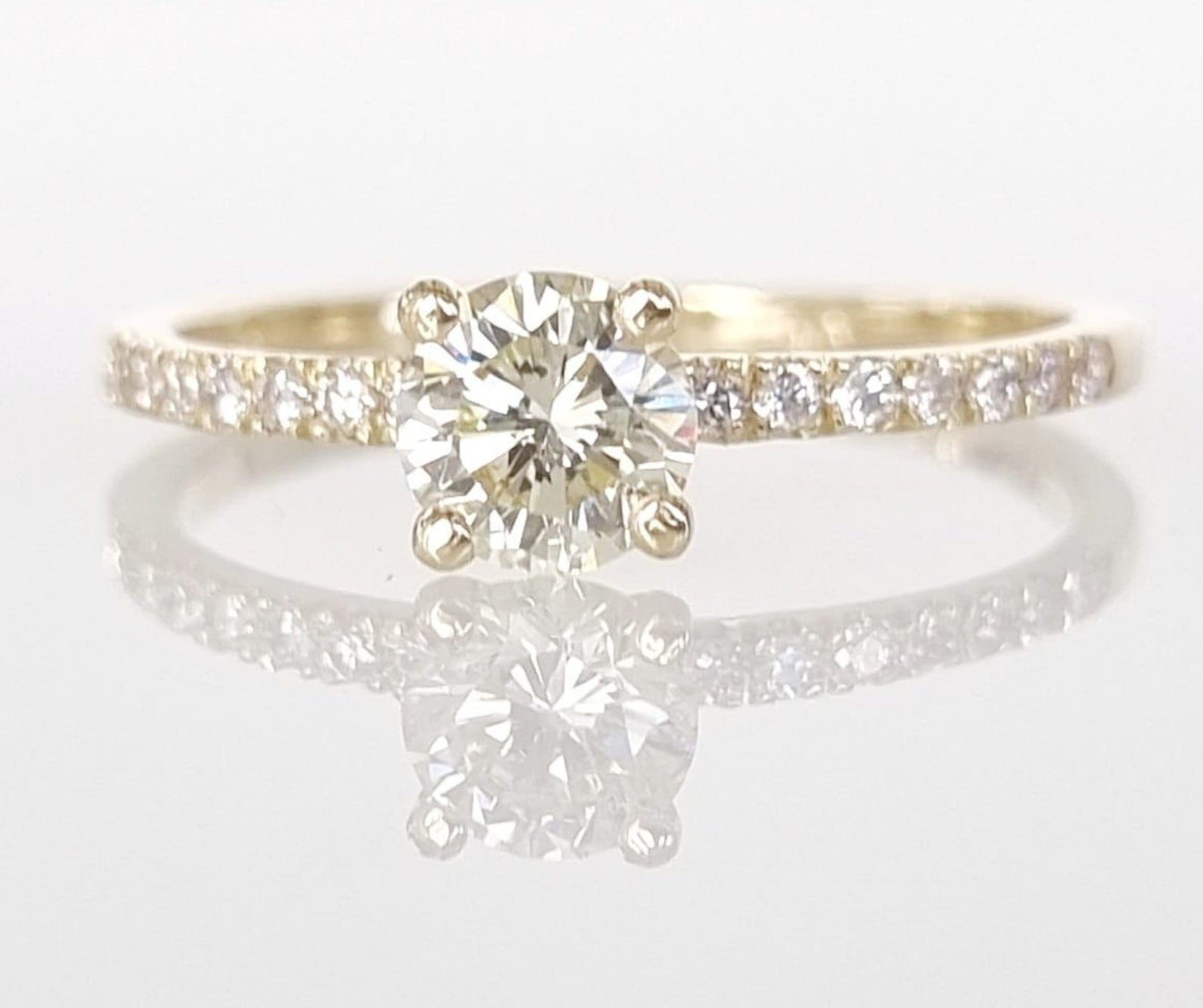 Anello di fidanzamento - 18k giallo - 1.29ct. tw. Diamante (Naturale)