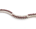 Bracciale tennis in oro bianco e rubino naturali e diamanti naturali 9.00ct