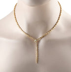 Collana serpente in oro giallo 18k e diamanti naturali 2.50ct