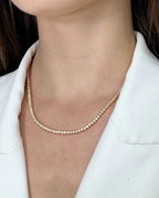 Collana Tennis- 18 carati Oro giallo - 8.67ct. Diamante (Naturale)