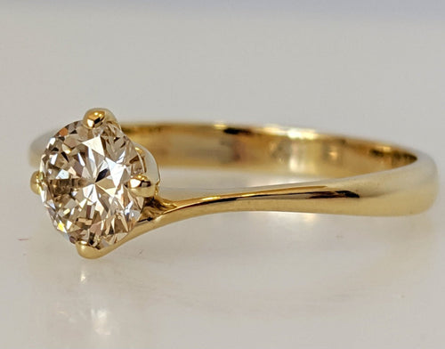 Anello di fidanzamento - 18k giallo - 0.65ct. tw. Diamante (Naturale)