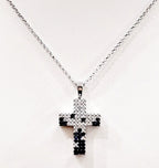 Collana con ciondolo - 18 carati Oro bianco - 2.62ct. Cw. Zaffiro - Diamante