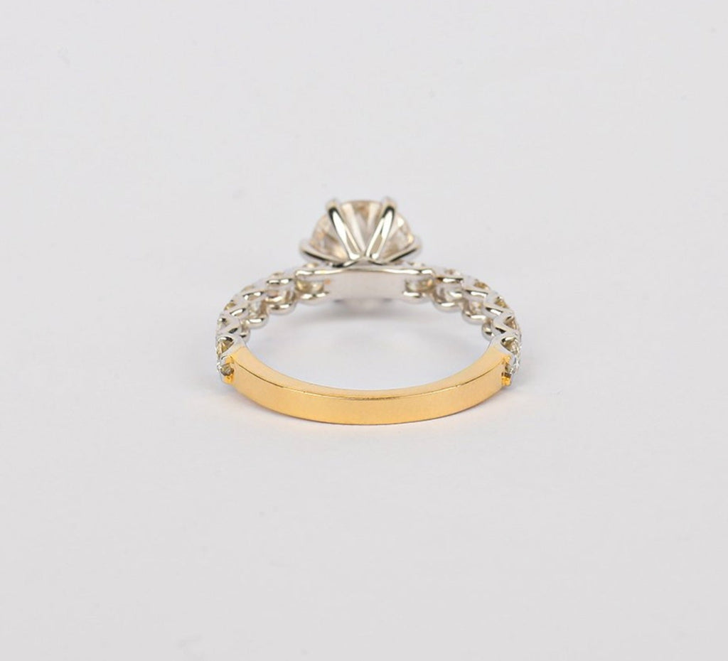 Anello di fidanzamento - 18k Oro giallo - 2.18ct. tw. Diamante (Naturale) - Diam