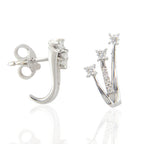 Orecchini Trilogy in Oro Bianco con 0.37ct Diamanti Naturali